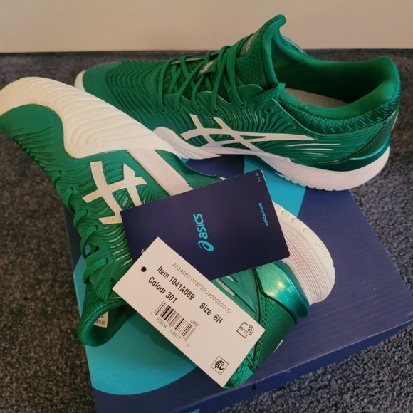 NIB ASICS COURT FF NOVAK DJOKOVIC MENS TENNIS SHOE US 6.5 (KALE/WHITE) - Picture 9 of 9